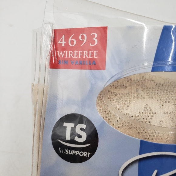 Playtex 18 Hr Bra 38D Ultimate Shoulder Comfort Natural Beige 4693 Wire Free - Picture 10 of 15